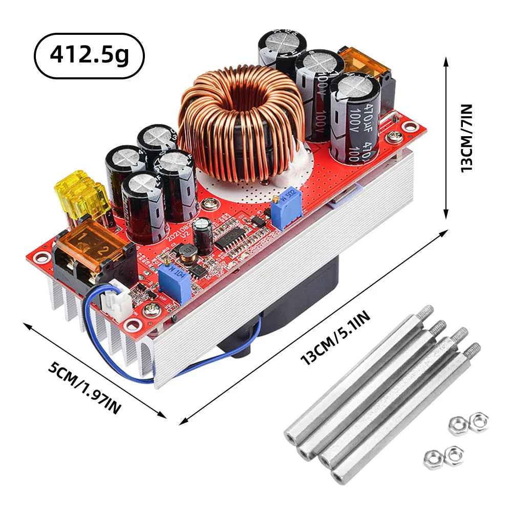 1200/1500/1800W 20/30/40A DC-DC Boost Converter Step Up Power Supply Module 10-60V to 12-90V Adjustable Voltage Charger