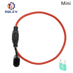 Waterproof 32V Mini Small Medium Auto Fuse Holder 18/1614/12/10AWG and Car Blade Fuse 2A 3A 5A 7.5A 10A 15A 20A 25A 30A 35A 40A
