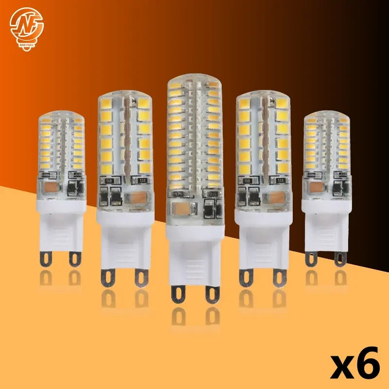 6pcs/lot G9 LED Lamp 7W 9W 10W 12W Corn Bulb AC 220V-240V SMD 2835 3014 Leds Lampada Led Light 360 Degrees Replace Halogen Lamp