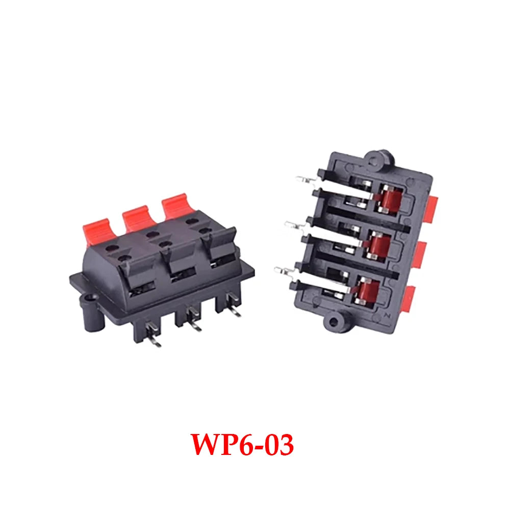 1PCS  Connector Terminal 2P 4P 6P 8P 12P Push In Jack Spring Load Audio Speaker Terminals Breadboard Clips