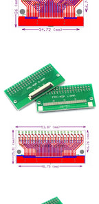 1PCS  Test Board FPC 4 8 10 12 20 30 60 Pin PCB Double Sided FFC FPC Flex Cable Adapter Pitch 0.5mm 1.0mm to 2.54mm Connector