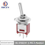 5MM Mini Toggle Switch SMTS-102 250V/1.5A SPDT 3/6 Pin On On 2/3 Position Red Color Stitch Pins SMTS-202 ﻿