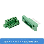 Pluggable Through-Wall Green Terminal Block 2EDGWB-5.08MM With Screw Fixed Panel 2P3P4P-12P