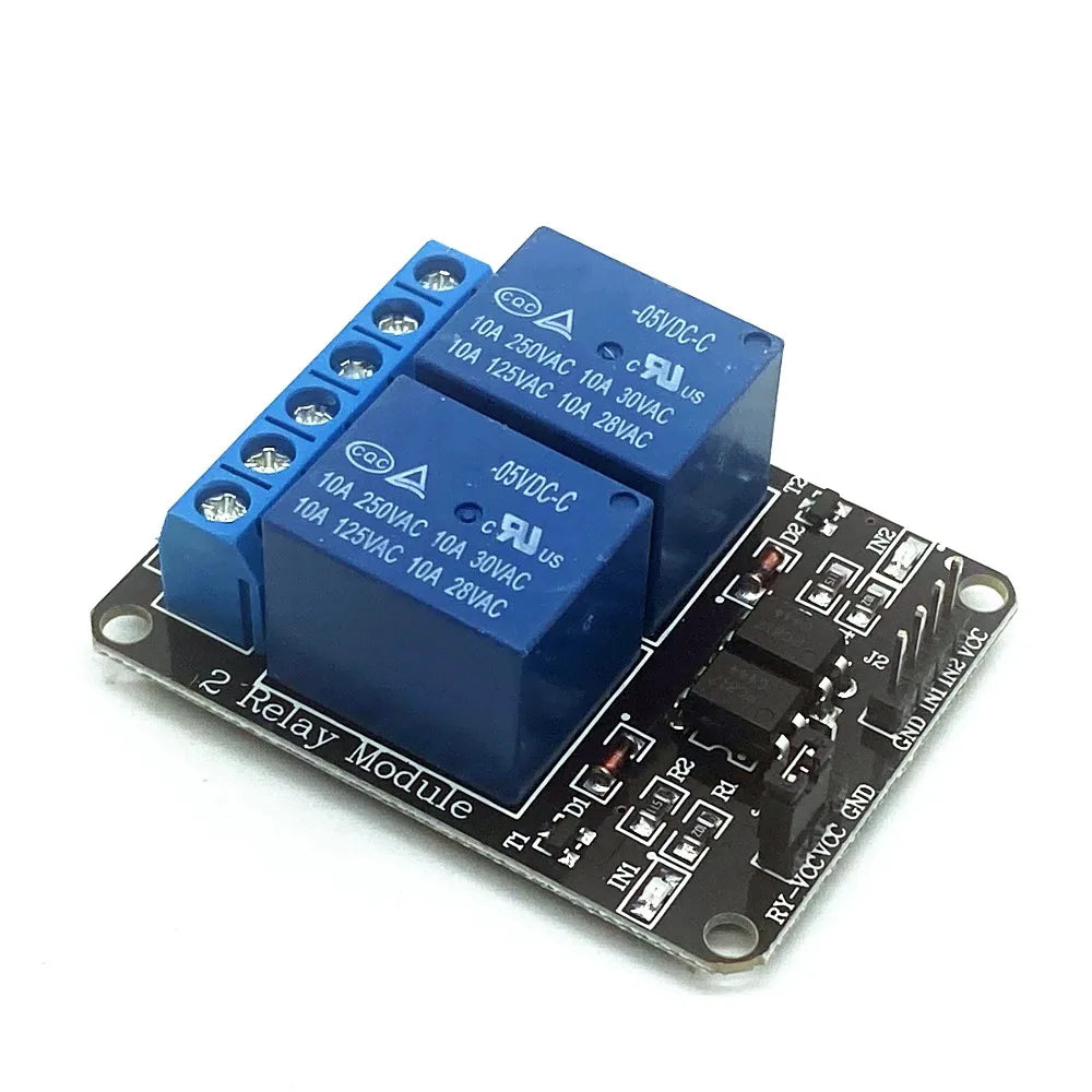 2 Channel Relay Module 3V 5V 12V 24V High and Low Level Trigger Optocoupler Isolation Relay for Industrial Control DIY Electroni