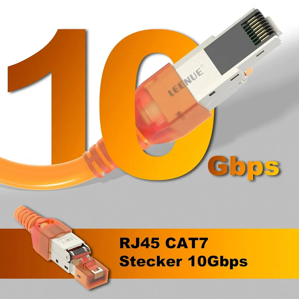 1-10PCS RJ45 CAT8 Cat7 CAT6A Connector Tool-Free Toolless RJ45 Termination Plug Reusable Shielded for Ethernet Cables 10Gbps POE
