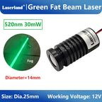 25mm 520nm 30mW Fat Thick Beam Green Diode Laser Module for Stage Lighting KTV Bar Wine Base