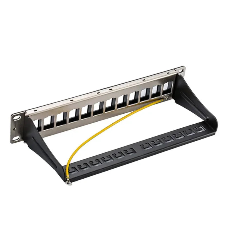 RJ45 CAT6 Cat6A Cat7 Module Patch Panel 12 Port Keystone RJ45 Network Rack Mount Panel Ethernet Wall Jack Distribution Frame