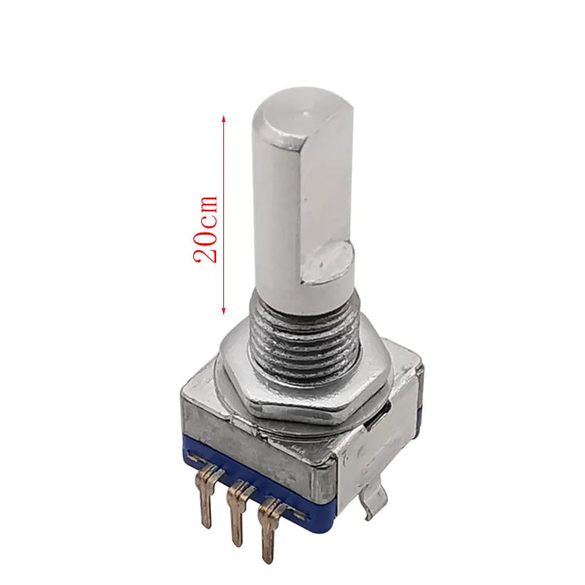 5Pcs 360 Degree Rotary Encoder EC11 Knob 20 Position 5 Pin Button Handle Length 15/20mm With A Built In Push Button Switch