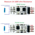 1k-100K Resistance to RS485 RS232(TTL) Converter 10K 3950 NTC Thermistor Temperature Acquisition Module