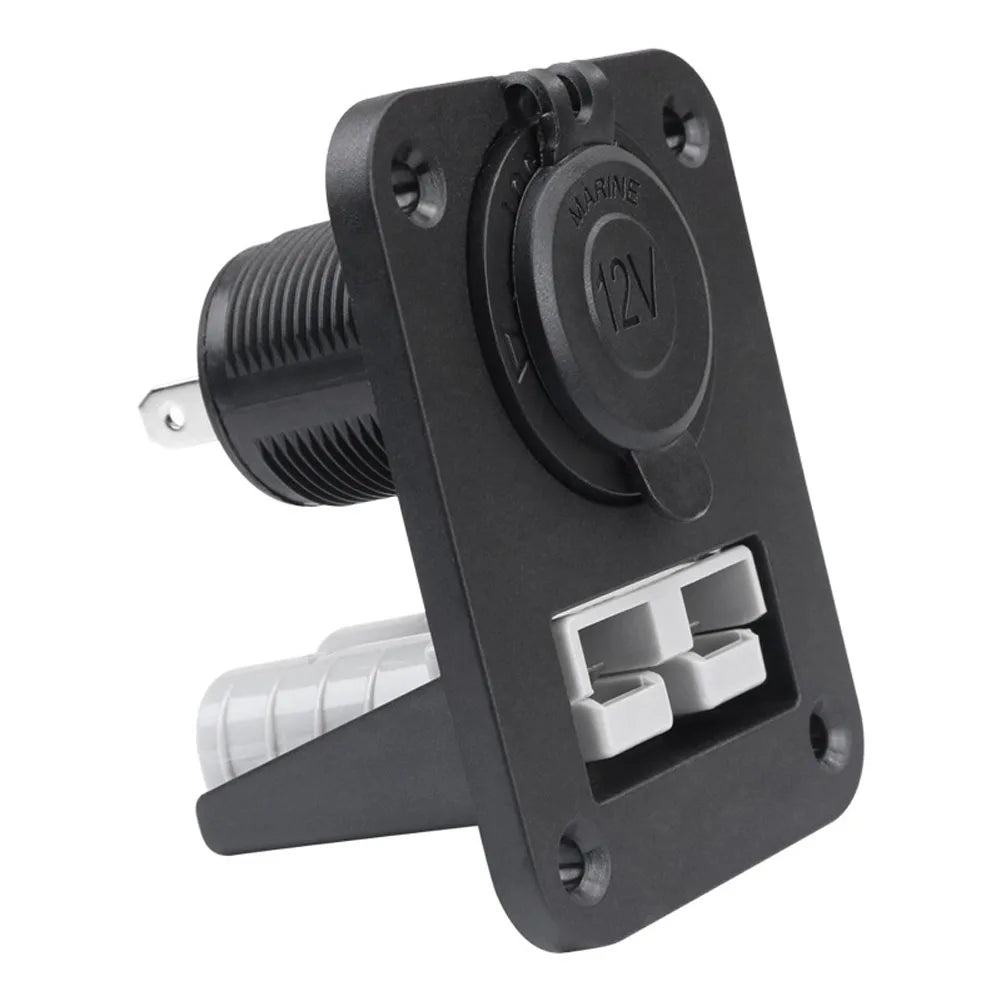 1set 12V Socket Panel For Anderson Plug Flush Mount 50a Mounting Bracket Panel Cover For Caravan Socket Adapter Accessories