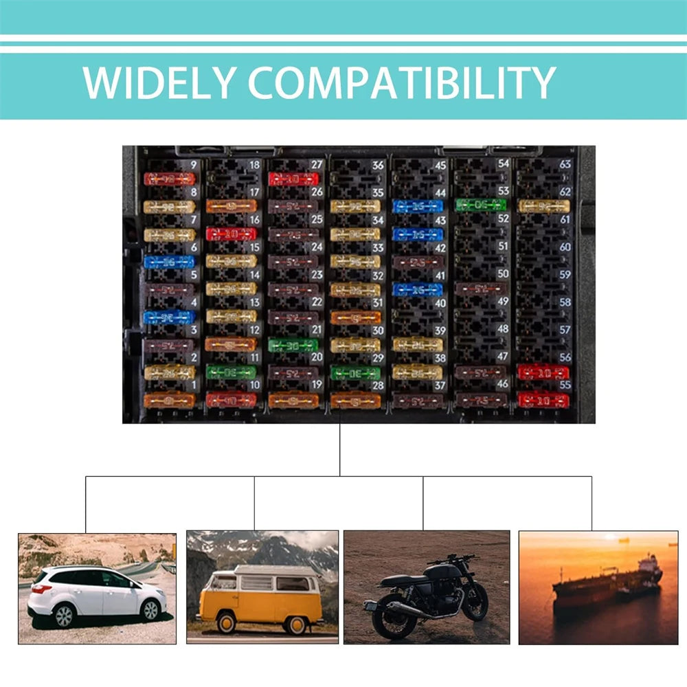 35/56/70/84/100/105/126pcs Micro 2 Blade Fuse Assortment Kit for Truck Replacement with Fuse Puller(5A,7.5A,10A,15A,20A,25A,30A)