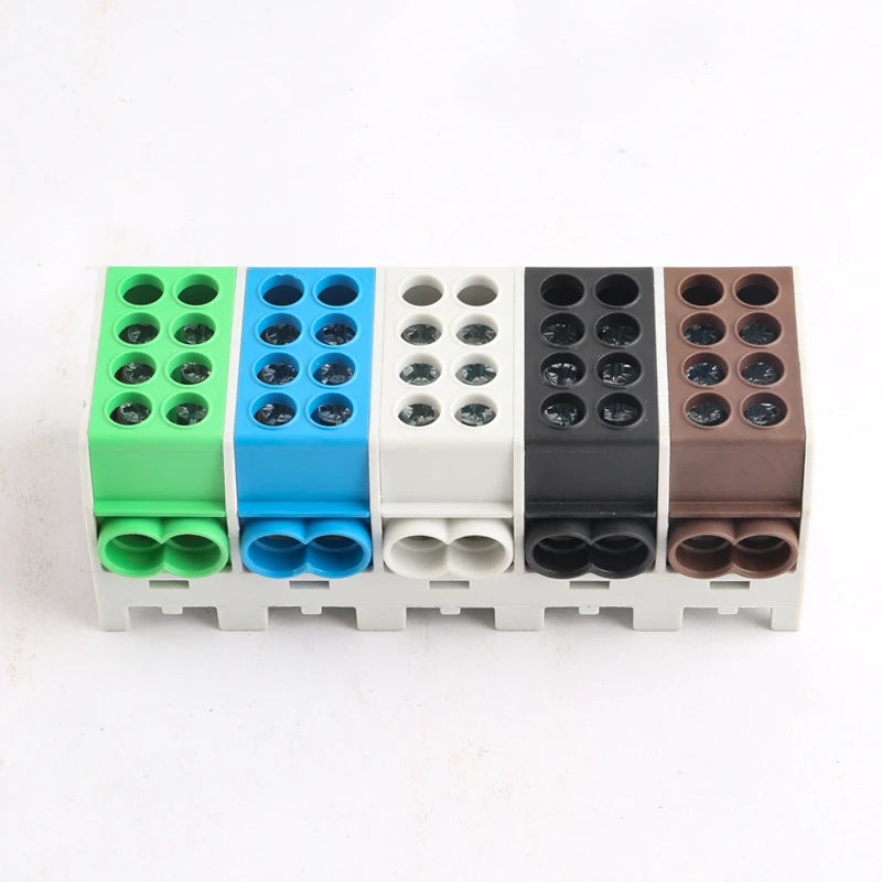 JINH DIN Rail Mount Stackable Hexagonal JHT3 Power Distribution Block Modular Heavy-Duty Cable Splicing Junction Box