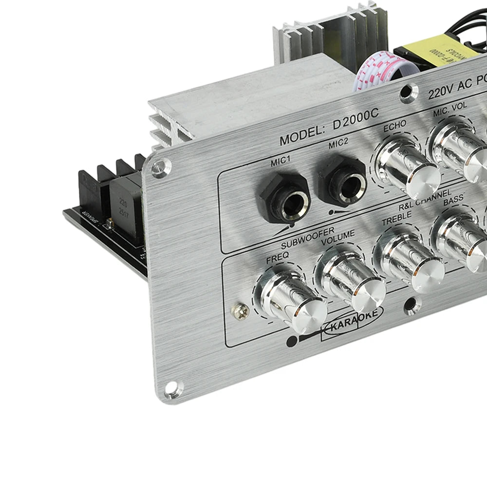 D2000 Bluetooth Amplifier Board 2.1-Channel TPA3221 Power Amplifier 100W+100W+200W with AUX FM USB TF Card TWS DC 24V/AC110-220V