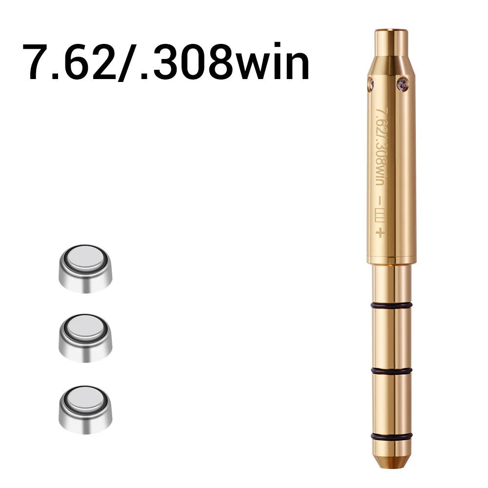 Laser Bore Sighter .22LR .177 .223Rem 9mm/.38spl 300WIN .30-06 8X57JS Barrel for Pistol Rifle Airsoft Cartridge Collimator