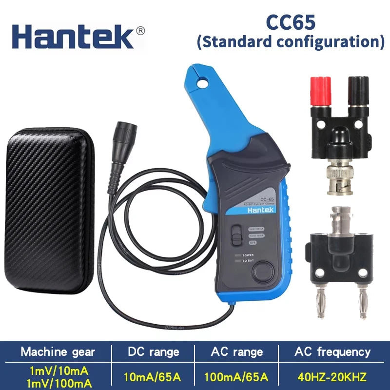 Hantek CC65 CC650 CC800 AC/DC Current Clamp Meter Transducer for Digital Multimeter Oscilloscope Probe with BNC Type Connector