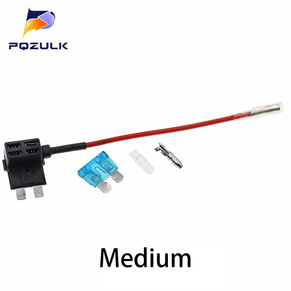 12V Mini Small Medium Size Car Fuse Holder Add-a-circuit TAP Adapter with 10A Standard ATM Blade Fuse Take Electrical Appliances