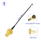 10Pcs/lot SMA to MHF4 RF0.81 Cable RP-SMA/SMA Male to IPX-4 MHF4 Female Connector WIFI Antenna Pigtail Jumper Extension RF Cable