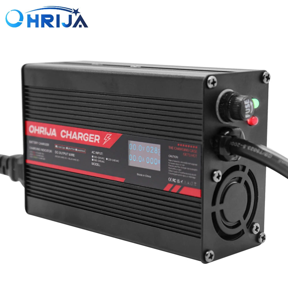 67.2V 4A  Charger Smart Aluminum Case Is Suitable For 16S 60V OLED Dispay Li-ion Lipo Battery OLED Display Fast Charger OHRIJA