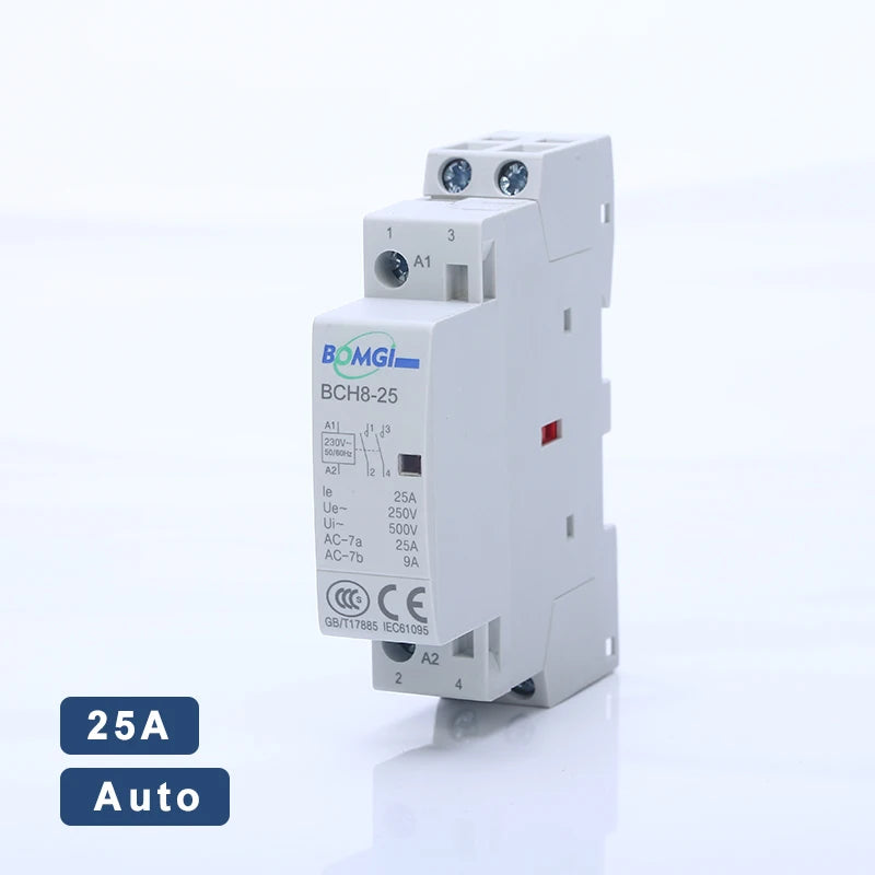 Contactor 220V Contactore Bobina Rele 230V 24V Y Nc Din Rail Household Modular 2No 2Nc 1No 240V 2P 110V Vac Silence Relai