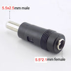 DC Power Adapter 5.5X 2.1MM Female to Female Male to 5.5x2.5mm 3.5mm 3.5x1.35mm Male 5521 Plug 5525 Adaptor Jack for Laptop
