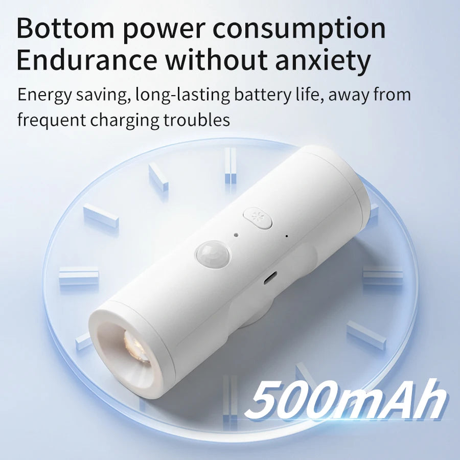 Magnetic Rechargeable PIR Motion Sensor LED Night Light, 3 Colors Dimmable Wireless Wall Lamp for Bedroom Hallway Closet