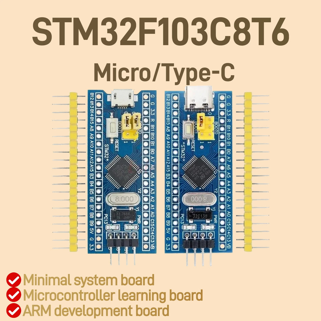 1PCS High Quality STM32F103C6T6 STM32F103C8T6 Minimum System Board, Microcontroller Learning Board, ARM Development Board