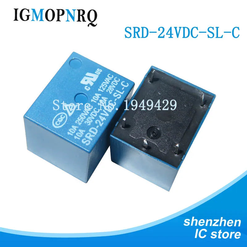 5PCS Relays SRD-03VDC-SL-C SRD-05VDC-SL-C SRD-06VDC-SL-C SRD-09VDC-SL-C SRD-12VDC-SL-C 3V 5V 6V 9V 12V 24V 10A 250VAC 5PIN T73
