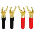 Musical Sound Banana Plugs for Speaker HI-FI Wire Audio Adapter Jack Amplifiers Connector for Speaker Stereo Cable