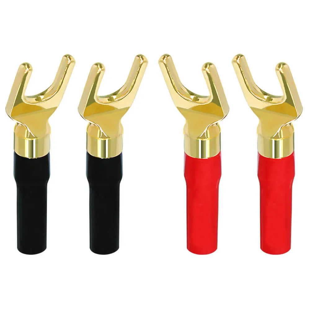 Musical Sound Banana Plugs for Speaker HI-FI Wire Audio Adapter Jack Amplifiers Connector for Speaker Stereo Cable