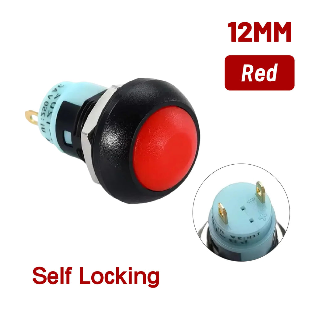 5/20/100PCS PBS-33B Black Red Green Yellow White Blue Orange Self-reset Self-locking 12mm Momentary Push Button Switch