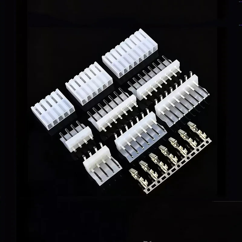 20Pcs CH3.96mm Pitch Wire Connector 2P-10P Wire-to-Board Plug Housing, Straight/Right-Angle Header & Crimp Terminals