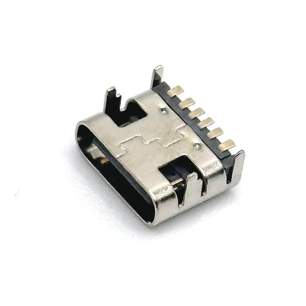 1/20pcs 6 Pin SMT Socket Connector Micro USB Type C 3.1 Female Placement SMD DIP For PCB Design DIY High Current Charging