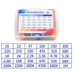 1/4W Metal Film Resistor Assortment Kit, 1/2W 1W 2W 3W 5W Through Hole Electronic Components Pack, 30/41/130 Kinds 1% Tolerance