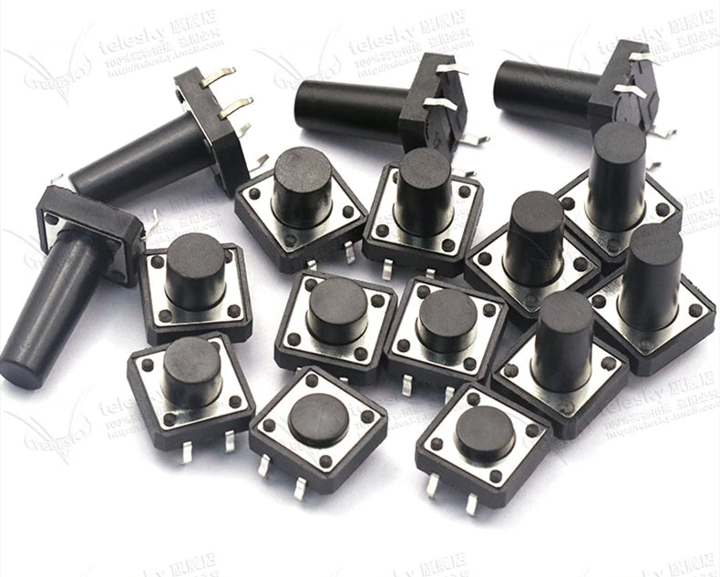 20PCS 12x12mm X4.3/5.5/6/7/8/9/10mm Micro Push Tact Switch 4pin Touch Button Mini Tactile Pushbutton Toggle Pcb Momentary Switch