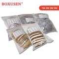 300PCS 150PCS 1W 2W 3W 5W 5% Resistor Kit 30values X 10PCS Carbon Film Resistance 0.1-750 ohm Set 1k-820K 30values X 5PCS