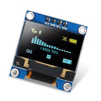 5pcs 0.96" OLED Display Screen Module I2C IIC 128x64 SSD1306 Driver Board I2C Serial Chip 4 Pin Display Board for Arduino ESP32