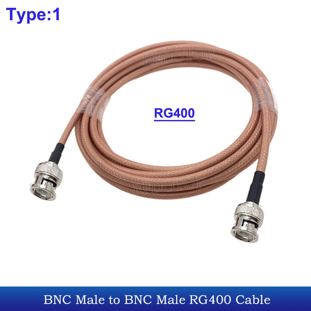 RG-400 BNC Male to BNC Male Connector RG400 Cable Double Shielded High Quality Low Loss 50-3 50 Ohm RF Coaxial Cable Jumper