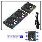 Coolcirc 120mm Modular Wireless Splicing 12CM PC Case Cooling Fan ARGB Infinite Mirror For Computer 120 240 360 Water Cooler