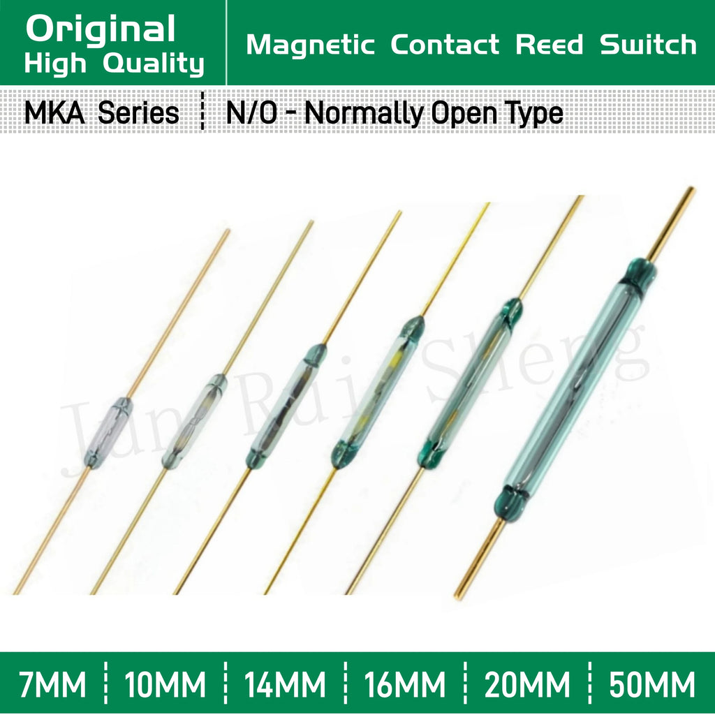 10PCS Original Reed Switch MKA07101/10110/14103/16101/20101/50202 7MM/10MM/14MM/16/20/50MM Normally Open Magnetic Contact Sensor