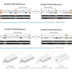 FCOB SPI RGB IC LED Light Strip WS2811 Addressable 720 630 LEDs Dream Color DC12V 24V WS2812B High Flexible FOB COB Lights
