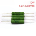 50PCS RX21 6W 10W Wire Wound Resistance 5% 0.01~33K 1R 10R 100R 1K 10K 12K 15K 18R 20R 22R 24R 27R 30R 33R 36R 0.05R 0.1R 0.12R