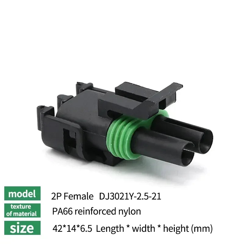 5/20Sets 2.5mm 1/2/3/4/6Pin Waterproof Electrical Connector Male Female Plug Delphi Injector Socket 12010975 For GM Motorcycle