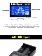 LiitoKala Lii-PD4/PD2 AC PD Charger LCD Fast Charging 4/2-Bay for 21700/18650/AA/AAA Multi-Protection Auto-Detect