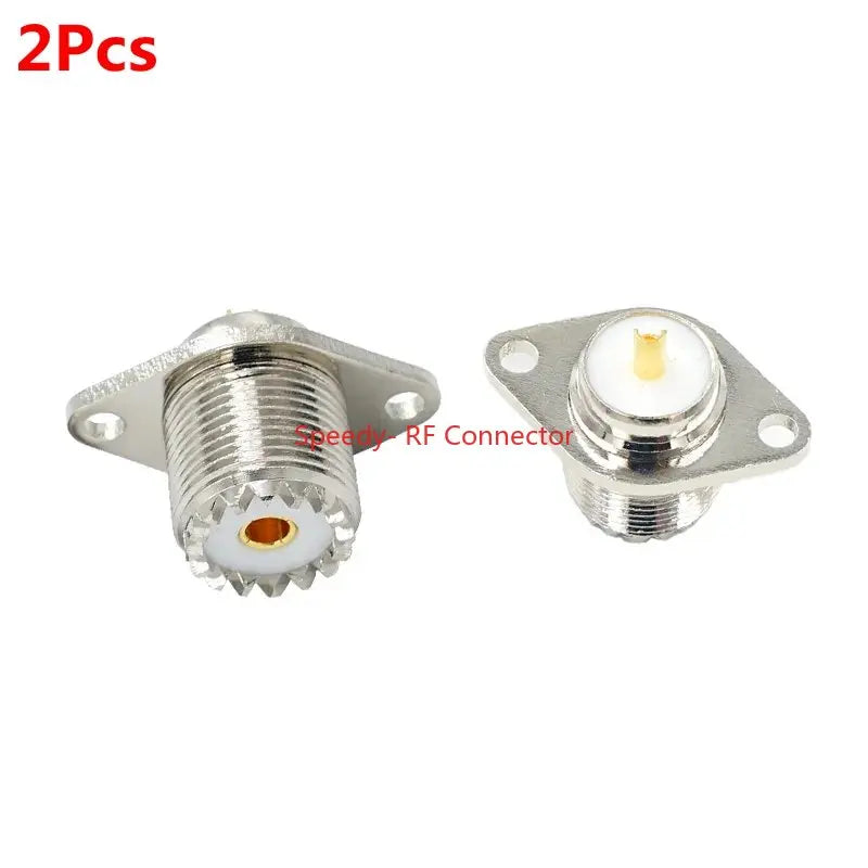 2PCS SL16 SO239 SO-239 UHF Female Solder for Chassis Panel Mount Socket Connector 2Hole 4hole Flange Adapter Fast Delivery