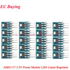 100Pcs/1pc AMS1117 3.3V 5V Power Supply Module AMS1117-3.3 AMS1117-5.0 LDO Linear Voltage Regulator Board 800mA PCB