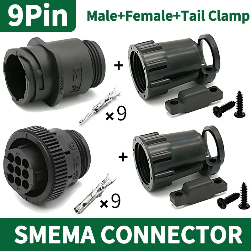 1/5/20/50 Sets TE/AMP Type 4P/9P/14Pin SMEMA Connector Aviation Plug Sheath with Tail Clamp Terminal for SMT Equipment 206043-1