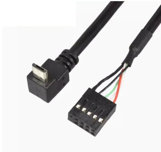 PC Computer motherboard 9P to Micro USB to DuPont 2.54mm 5Pin DuPont USB to Micro USB data Cord Aluminum foil + woven mesh cable