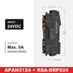 ENMG Ultra-Slim Intermediate Relay APAN3124, DC-to-DC 24VDC  1NO (Normally Open) Kit Solid State Electromagnetic Relay