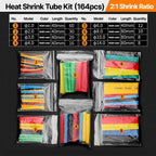 GREENER 127/580/800pcs 2:1 Heat Shrink Tubing Kit Polyolefin Colorful Flame Retardant Waterproof Wire Cable Sleeve For Home DIY