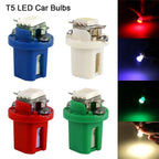 10pcs T5 B8.5d LED Car Interior Lights Instrument Panels Bulbs Low Power 5050 SMD Automobile Dashboard Switch Lamp 12V Luces
